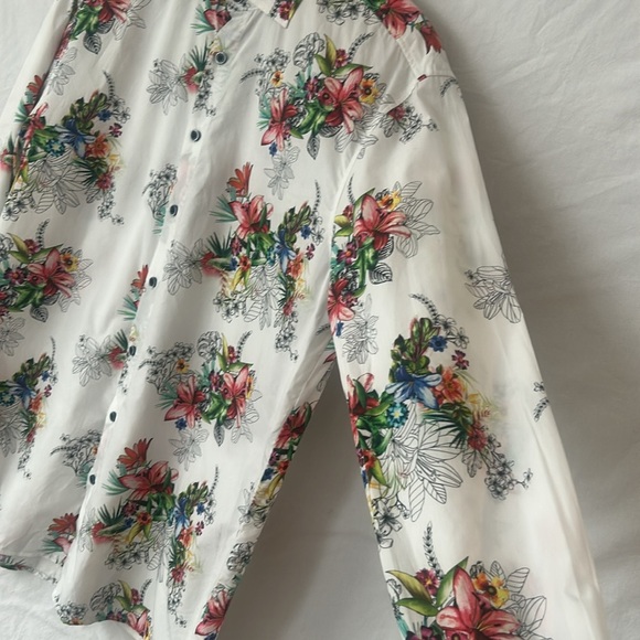 HAUPT Germany Men’s Cotton Floral Button Up Long Sleeve Shirt Size XL 17 1/2 - Picture 10 of 16